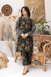 2-PC Printed Khaddar Shirt with Qlot Trouser CPM22-107
